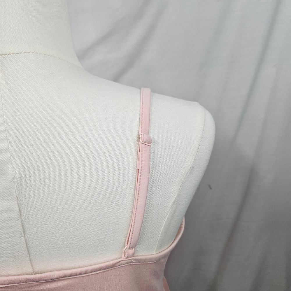 Lucky Brand Pink Babydoll Camisole Top Adjustable Straps Med Y2k Coquette - Picture 3 of 4